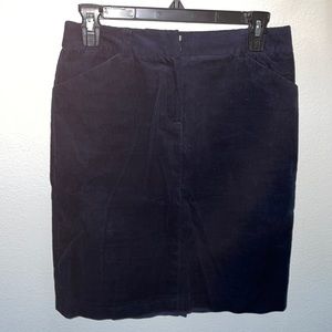Brooks Brothers Corduroy Navy Pencil Skirt